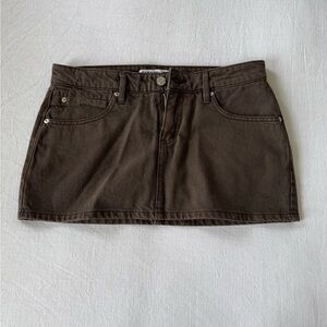 Garage Dark Brown Mini Skirt